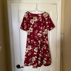 White House Black Market Red Floral Dress